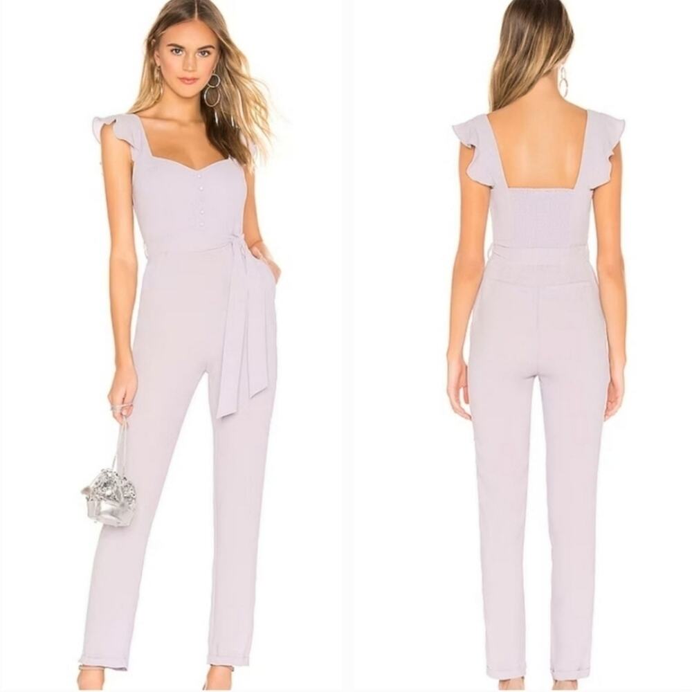 MORE TO COME Gloria Flutter Jumpsuit in Lavender small